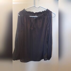 Transparent black blouse